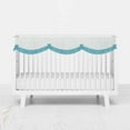 thumbnail image 3 of Bacati - Paisley Petals Floral Aqua Muslin Girls 4 pc Crib Bedding Set with Crib Rail Cover, 3 of 5