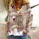 thumbnail image 1 of Puntoco Chaqueta Informal Con Botones Y Estampado Navideño Para Mujer, 1 of 5