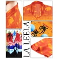 thumbnail image 4 of HAPPY BAY Men's Party Beach Hawaiian Front Pocket Shirts 7XL Sunburn, Orange Summer Vacation Holiday, 4 of 5
