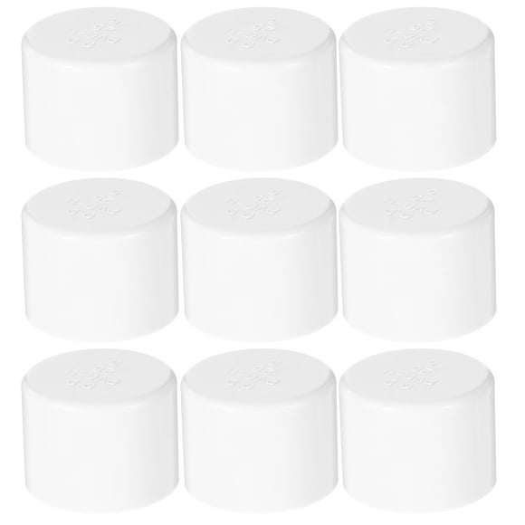 SHOWERORO 10pcs PVC End Caps White with Weather Resistant Material for DIY Furniture Projects