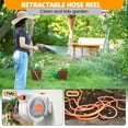 thumbnail image 3 of GloryStar Wall Mounted Hose Reel, With 9 Function Sprayer Nozzle, Any Length Lock, Automatic Rewind and Slow Return System, 180 Deg Swivel Bracket, 3 of 9