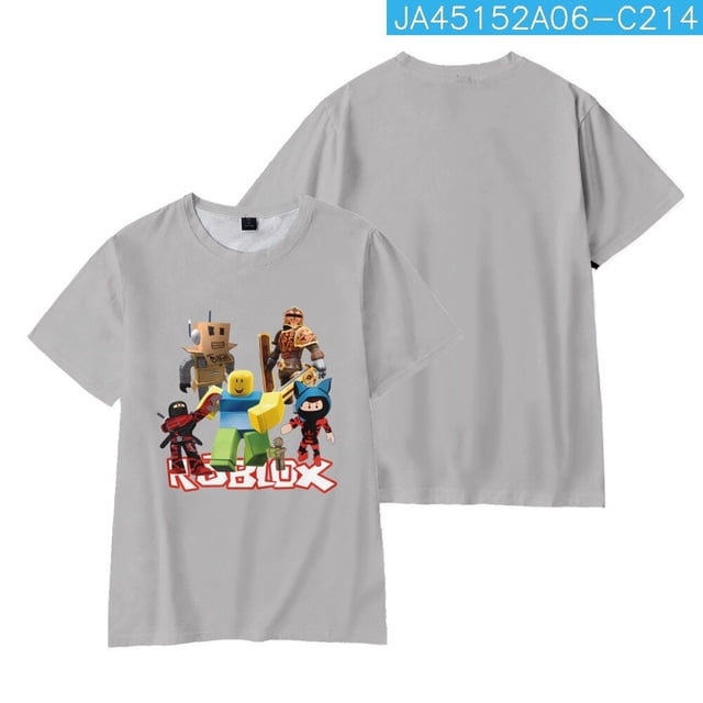 Camiseta de manga corta con estampado de dibujos animados ROBLOX para niños, ropa informal de moda, verano para niños grandes, los mejores regalos