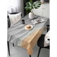 thumbnail image 6 of Grey Ombre Coastal Table Cloth, Summer Nautical Beach Ocean Seaside Waterproof Tablecloth for Rectangle Tables, Reusable Washable Fabric Table Cover for Restaurant Kitchen Dining Tables 54"x108", 6 of 6