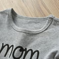 thumbnail image 4 of Derouetkia Mono Para Bebés Y Niñas Con Letras Mamá Y Papá Igual Me (3-6 Meses) Gris, 4 of 5