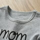 thumbnail image 4 of Derouetkia Mono Para Bebés Y Niñas Con Letras Mamá Y Papá Igual Me (0-3 Meses) Gris, 4 of 5