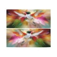 thumbnail image 3 of Vibrant Hummingbird Art Tier Curtains for Kitchen 57x24 Inch Semi Sheer Light Filtering Half Window Curtains 2 Panels, 3 of 8