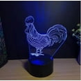 thumbnail image 3 of Cock 3d Night Light Chicken 3d Lámpara Animal Led Lámpara de mesa Interruptor táctil colorido Bebé Dormir Iluminación para el hogar Decorremote Control Feliz Sencillez, 3 of 4