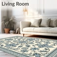 thumbnail image 2 of ODIKA 8'x10' Machine Washable Non-Slip Area Rug, Filigree Interwoven Artistic Heritage Jewel Adornment High Traffic Rug with Pad, Beige, 660110, 2 of 8