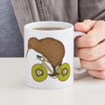 thumbnail image 4 of CafePress - Kiwi Riding Bike With Kiwi Wheels 11 Oz Ceramic M - 11 oz Ceramic Mug - Novelty Coffee Tea Cup, 4 of 4