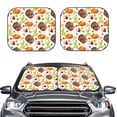 thumbnail image 2 of Haiem Thanksgiving Turkey Car Windshield Sun Shade (2 Pieces) Foldable Windshield Sun Shade Car Accessories for Truck SUV Pickup-Medium, 2 of 7