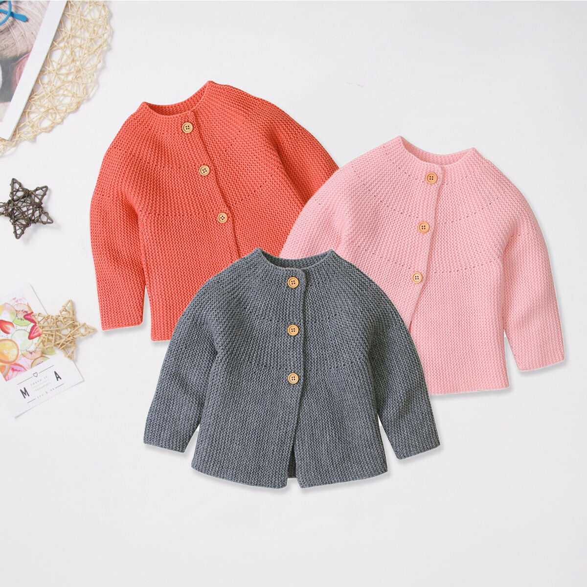 Newborn Baby Girls Wool Cardigan Girls 