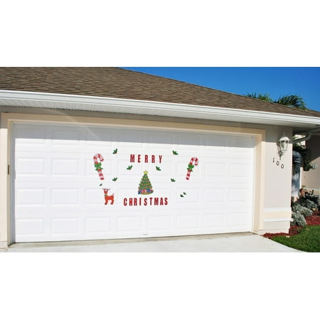 Merry Christmas With Tree Reindeer And Candy Canes Magnetic Door Decorations