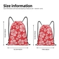 thumbnail image 2 of Balery Red Hibiscus Flower Pattern Drawstring Backpack Bag Sport Gym Sackpack Cinch Bags Pattern Drawstring Backpack Bag Sport Gym Sackpack Cinch Bags -Small, 2 of 6