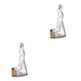 thumbnail image 4 of Guantes largos de satén Jumpingount para mujer Dedo completo Color Blanco 2Conjunto, 4 of 6