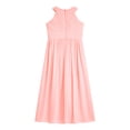 thumbnail image 4 of Haitryli Kids Haltered Neck Flower Girls Dress Rhinestone Chiffon Maxi Evening Gown for Pageant Pearl Pink 10, 4 of 7