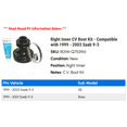 thumbnail image 2 of Right Inner CV Boot Kit - Compatible with 1999 - 2003 Saab 9-3 2000 2001 2002, 2 of 2