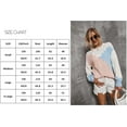 thumbnail image 4 of Women Sweaters-Oversized Chunky Knit Color Block Drop Shoulder Batwing Sleeve Pullover Sweater Tops, 4 of 7