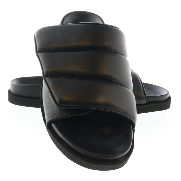Gia Borghini Black Padded Leather Slides 9 for Mens  display picture 3