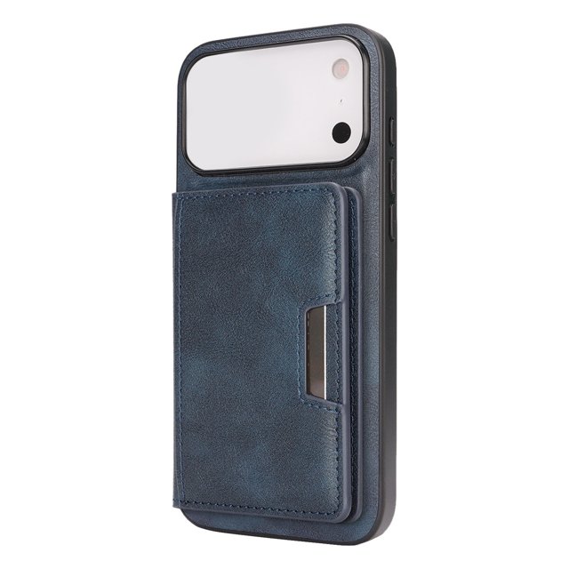 Con tarjetero plegable y soporte para iPhone 17 Pro. Cartera para teléfono con ranuras para tarjetas. Funda de cuero desmontable. Compatible con carga inalámbrica.