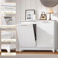 thumbnail image 5 of FANRAL Tilt Out Trash Can Cabinet for 2 Bins,Hidden Recycle Garbage Enclosure with Negative Ion & Ozone Odor Control,Wooden Double Laundry Cabinet for Kitchen Bathroom Laundry Room, 5 of 8