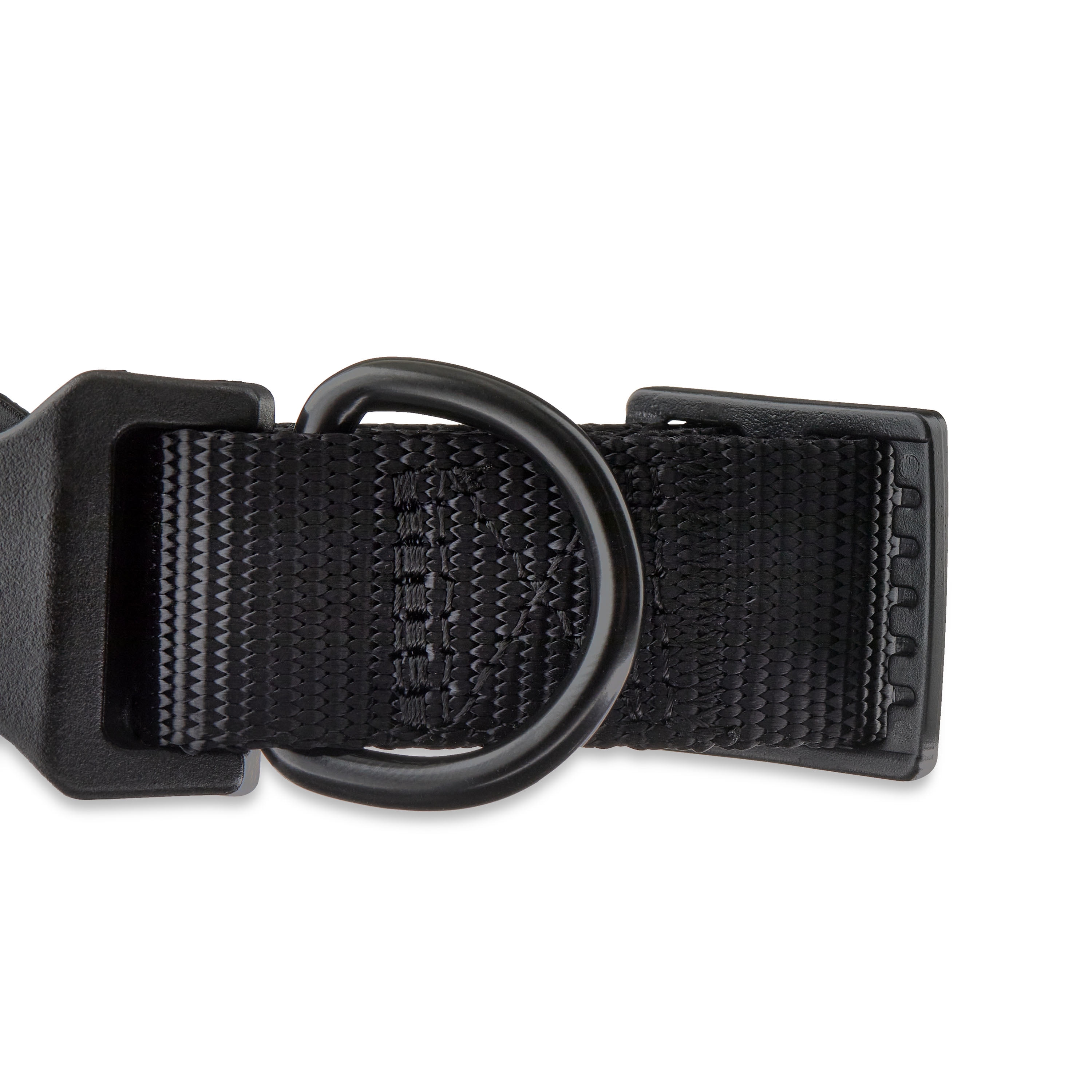 Vibrant Life Solid Polyester Adjustable Dog Collar, Black, L