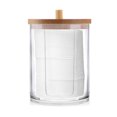 thumbnail image 1 of Cotton Swab Storage Box Round Clear Container for Cotton Pads Makeup Sponges, 1 of 6