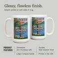 thumbnail image 4 of 15 fl oz Ceramic Mug, Gaylord, Michigan, Up North, Destinations Sign, Dishwasher & Microwave Safe, 4 of 5