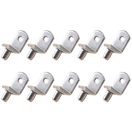 Cabinet Repair Pin Parts Steel Shelf Support Peg Bracket 5 mm Drilled Hole Design 10 Piece Board Mount Hardware