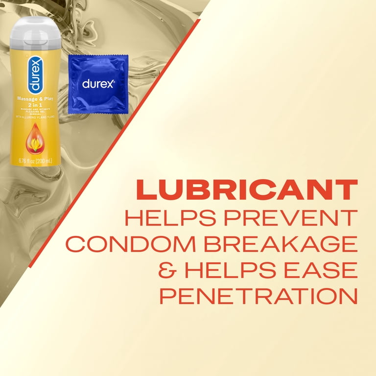 Durex 2 in 1 Massage Gel & Personal Lubricant, Ylang Ylang, 6.76 fl oz -  Walmart.com
