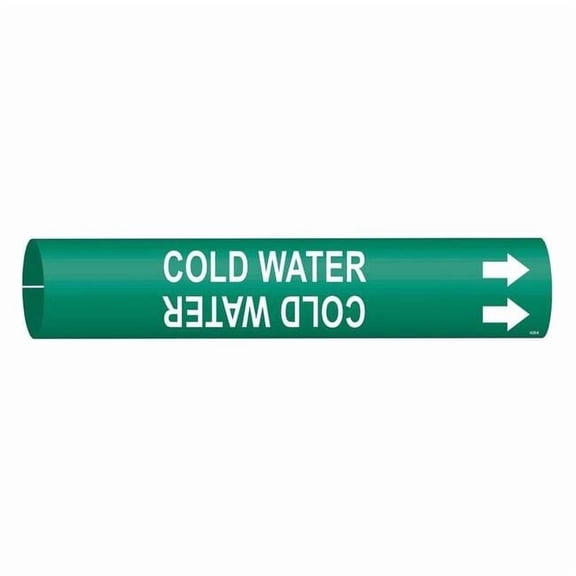 Brady Pipe Marker,Cold Water,7/8 in H,7/8 in W 4029-B