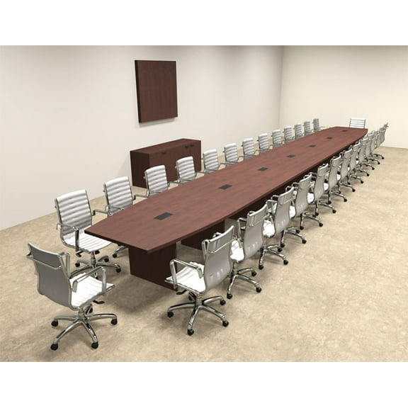 Modern Boat Shapedd 30' Feet Conference Table, #OF-CON-C107