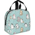 thumbnail image 2 of Sac à Lunch Chat Mignon pour Femmes Hommes Boîte à Lunch Isolée Organisateur de Lunch Réutilisable Sac Isotherme Imperméable, 2 of 8