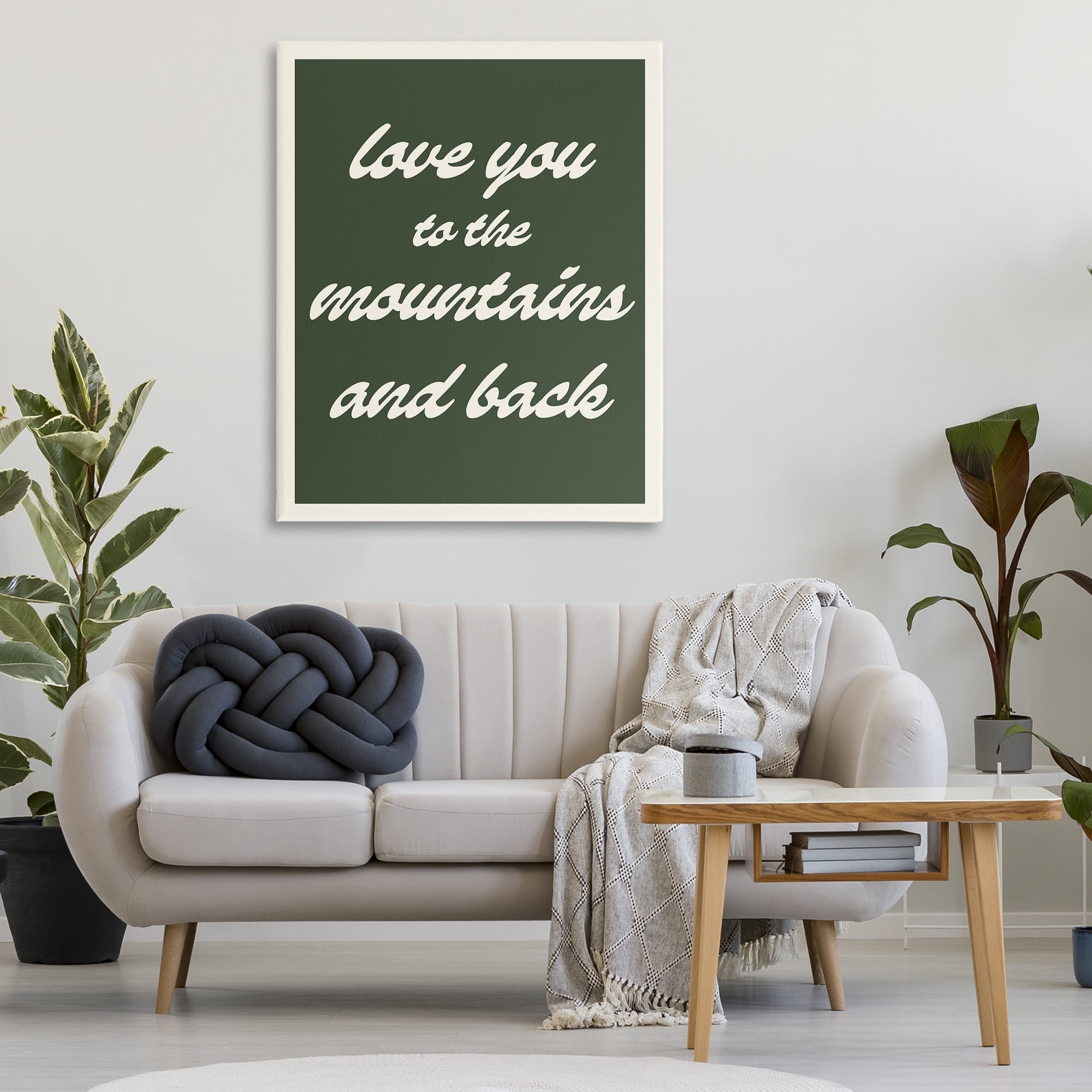 Stupell Industries Love Mountains & Back Text & Numbers Painting Wrapped Canvas Art Print Wall Art, 36 x 48
