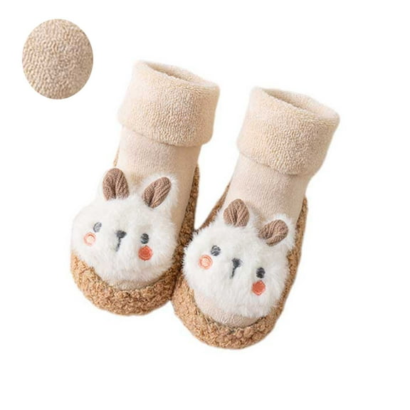 Sock Shoes with Not Slippery Slipper Lovely Slipper for Boys Girls Baby Slippers Fall Winter Baby Home Floor