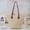 Beige, variant on Straw Woven Tote Bag For Women Summer Beach Handmade Hollow Mesh Shoulder Bag Lightweight Durable Fashionable