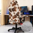 thumbnail image 4 of Jiueut Brown Cow Print Gaming Chair Cover with Armrest Cover, Washable Computer Chair Slipcovers Stretchable Gaming Desk Chairs Seat Protector with Elastic Bottom, 4 of 7