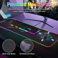 thumbnail image 5 of VEGCOO RGB Led Gaming Mouse Pad with Wrist Rest Gel Support, Mouse mat Extended for Computer PC Laptop, Waterproof Office Desktop Mat with Anti-Slip Base(Map), 5 of 6