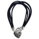 thumbnail image 3 of Pulsera De Cuero PU, Diseño De Colgante De Corazón Pulsera De Joyería Suave Y Cómoda Para Regalo De Novia Para Regalo De Amor Para Niñas Accesorios Para Accesorios De Moda ANGGREK PU Leather Bracelet, 3 of 8