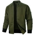 thumbnail image 3 of Casual Jackets for Men 2025 Fall Winter Long Sleeve Stand Collar Zip Up Jacket Cardigan Outerwear Coat, 3 of 7