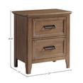 thumbnail image 2 of Intercon Furniture Alta Bedroom 2-Drawer Transitional Wood Nightstand in Brown, 2 of 4
