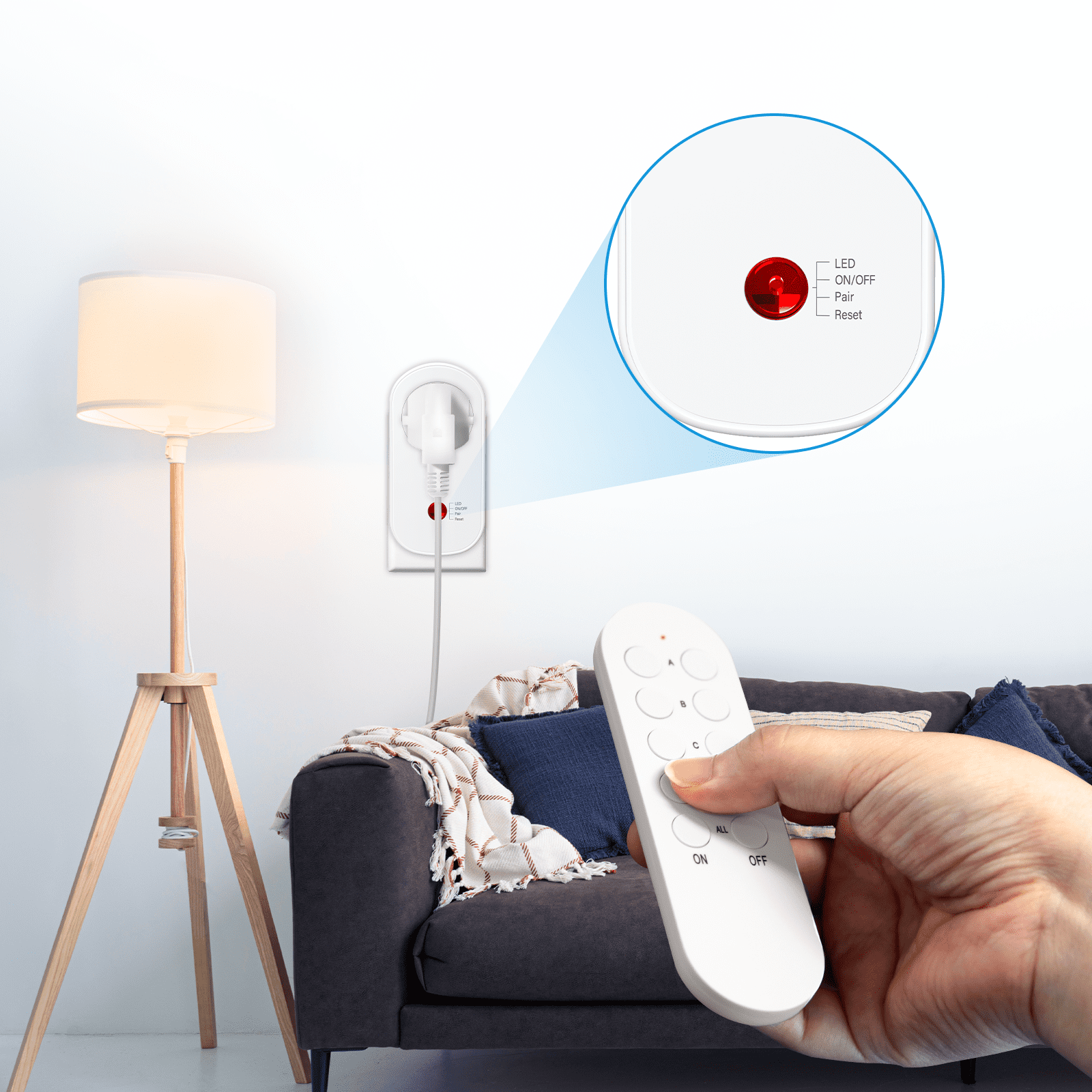 Frontgate Single Outlet Wireless Remote Control Switch Light Lamp