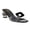 Black, variant on Women Open Toe Crystal Low Heels Backless Square Rhinestone Clear Slide Sandals Slip On Block Transparent PVC Shoes Size 10 White