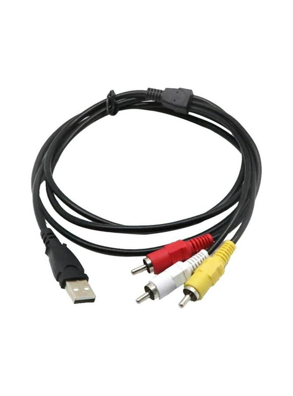 Audio Video Combination Cable with USB Plug to 3 1080p AV Cable for TV HDTV
