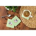 thumbnail image 4 of Carolines Treasures CK4303FC French Bulldog Green Flowers Foam Coaster Set of 4 3 1/2 x 3 1/2 multicolor, 4 of 4