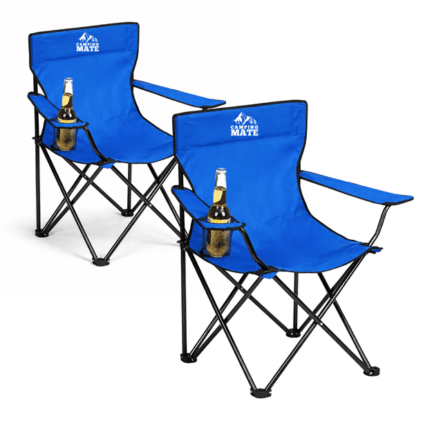 2 Sillas Plegables CJR Azul para Playa Campamento y Exteriores