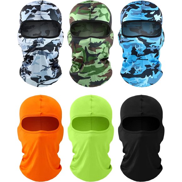 Lot de 6 Pasamontañas Calavera Pasamontanas Militar Mascara pour le Froid en Moto