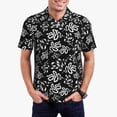 thumbnail image 5 of Yiaed SnakePrint Men's Short Sleeve Polo Shirt,Golf Polo for Men Three-Button Golf Shirt Athletic Casual Collared T-Shirt- Large, 5 of 7