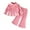 BH12 Pink, variant on Likimi Toddler Girls Two Piece Set Solid Color Long Sleeve Crew Neck Shirt With Bow Long Pants Fashion Comfort Outfits Set Size 12-18 Months Pink