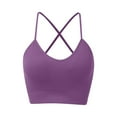 thumbnail image 5 of Bras for Women,Plus Size No Underwire Thin Strap Yoga Sports Bra Fitness Sports Underwear for and Comfort,Sports Bras for Women,Purple,S, 5 of 6