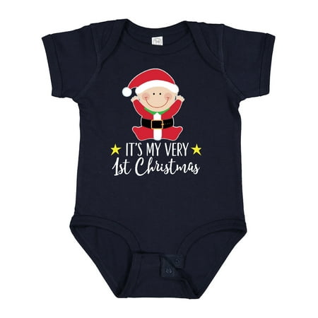 

Inktastic Babys 1st Christmas Santa Claus Boys or Girls Baby Bodysuit